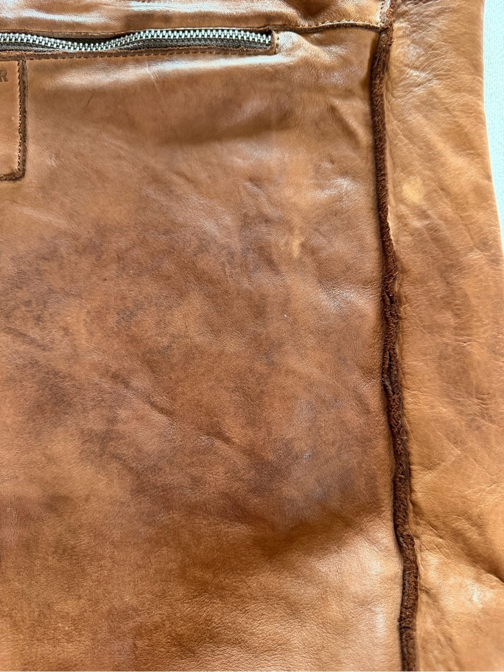 Harbour 2nd Cognac Brown Leather Tote Bag Soft Distressed Chic Quiet luxury - Picture 7 of 13